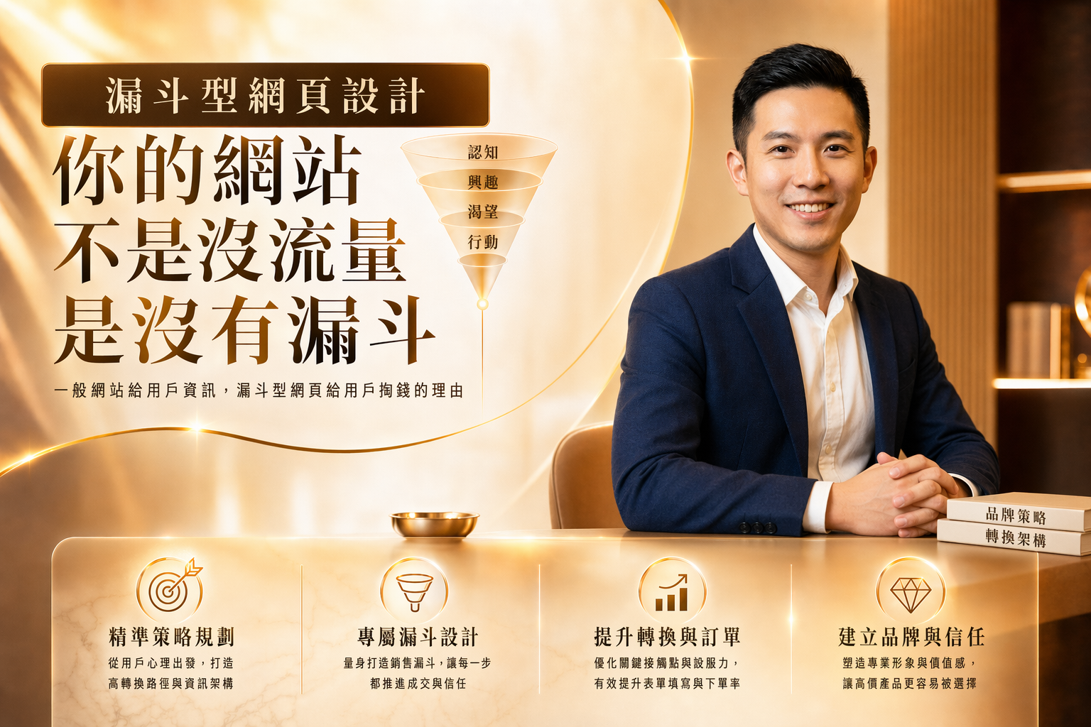 漏斗型網頁設計主視覺