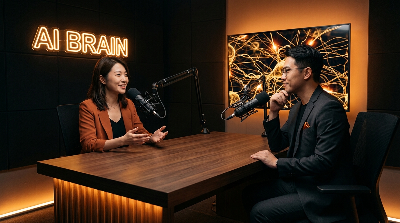 AI Brain Podcast 錄音室
