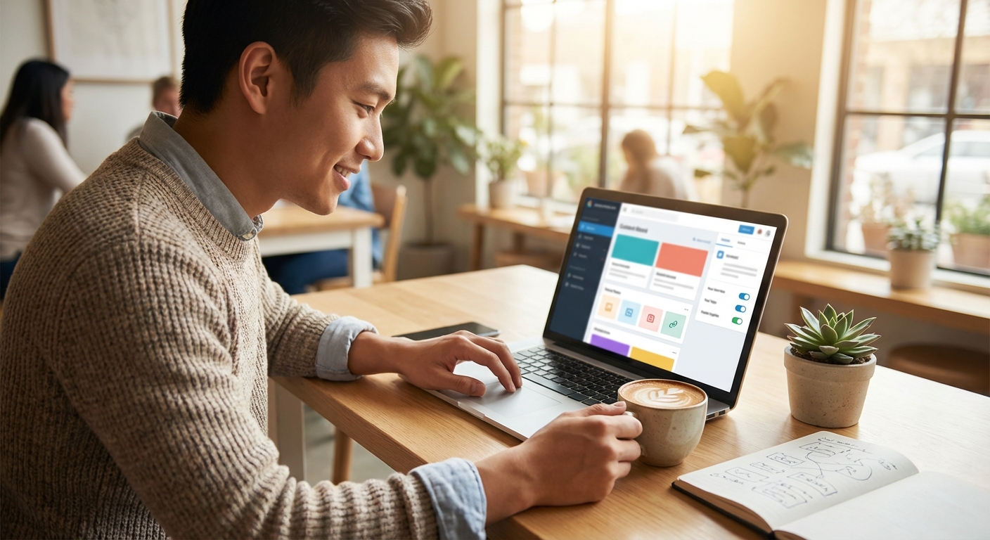 輕鬆在咖啡廳用筆電管理網站內容