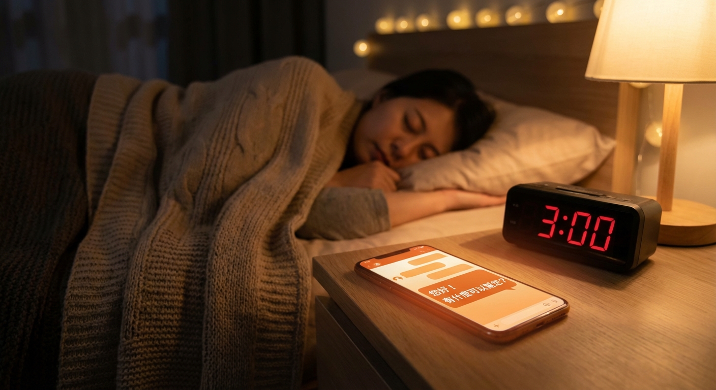 凌晨三點，人在睡覺但 AI 客服仍在手機上回覆客戶